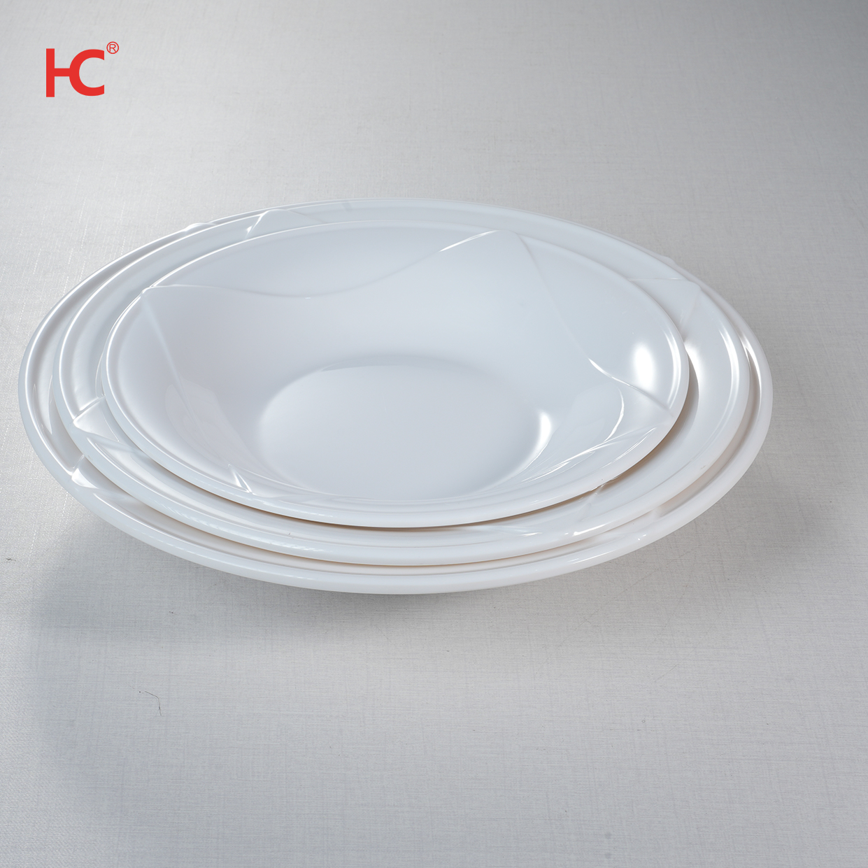 T2510.5 Elegant restaurant deep soup dishes round Unbreakable plastic durable dinnerware 100% Melamine Dinnerware salad oowl Set